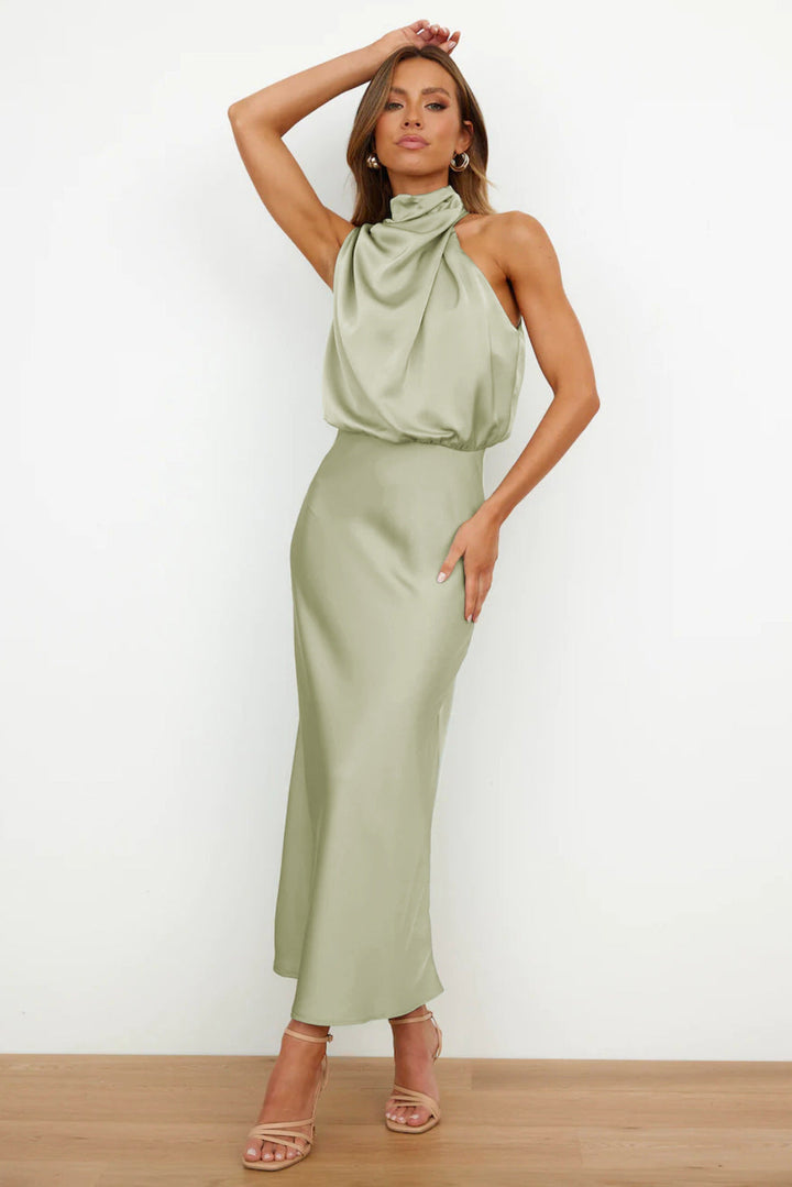Quentin | Women's neck drape dress