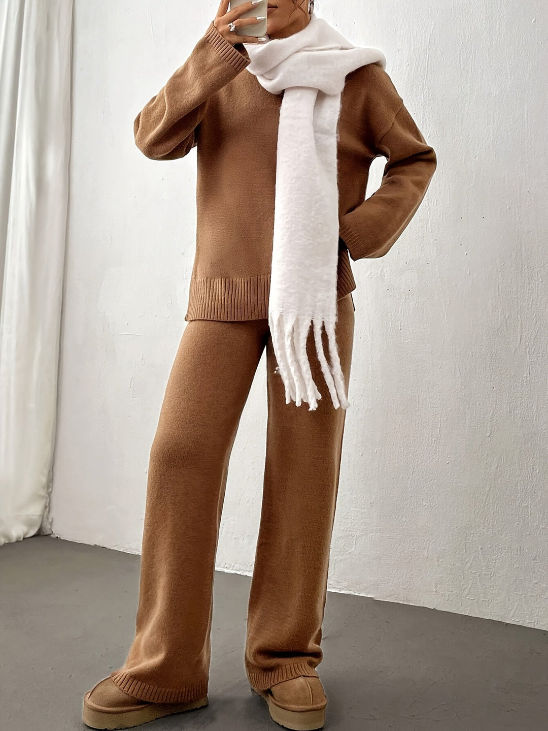Imie | Women’s ribbed knit set with modern cut and versatile silhouette