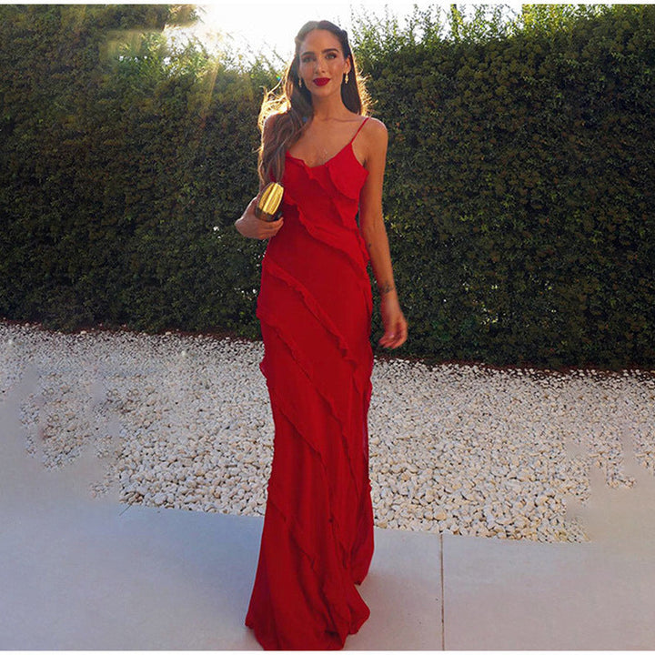 Rosaria | Women's dress with layered ruffles
