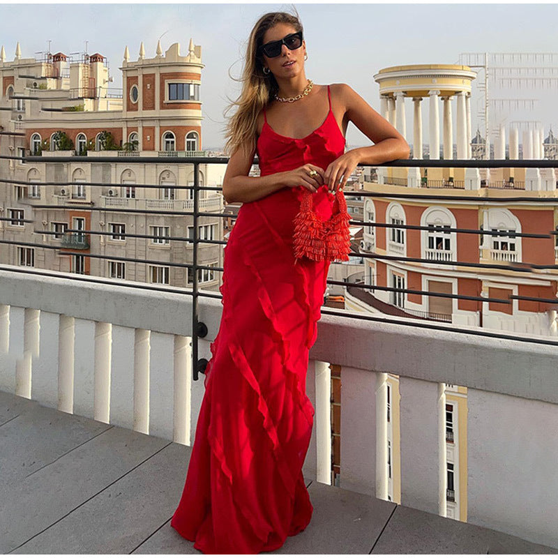 Rosaria | Women's dress with layered ruffles