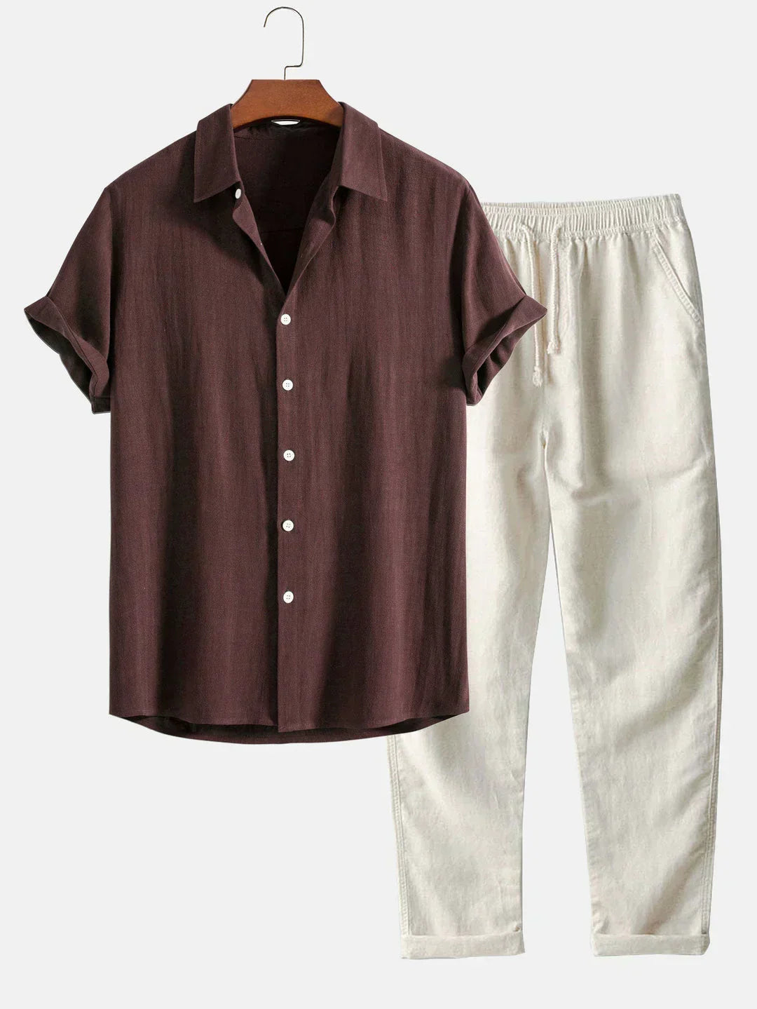 Casual cotton/linen summer set for men