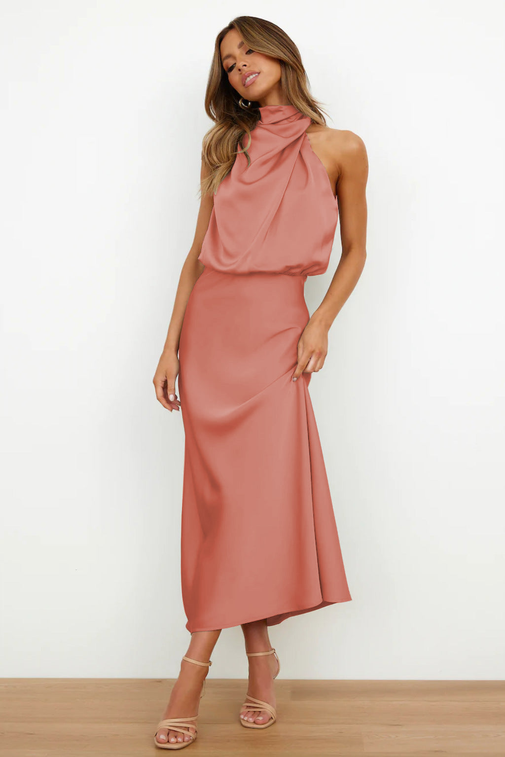 Quentin | Women's neck drape dress