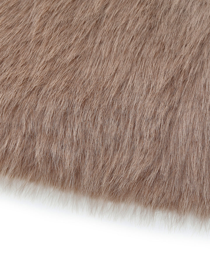 Dalynn | Women’s plush V-neck coat with a soft, structured cropped silhouette