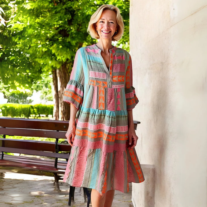 Brielle | Women’s summer dress with v-neck design