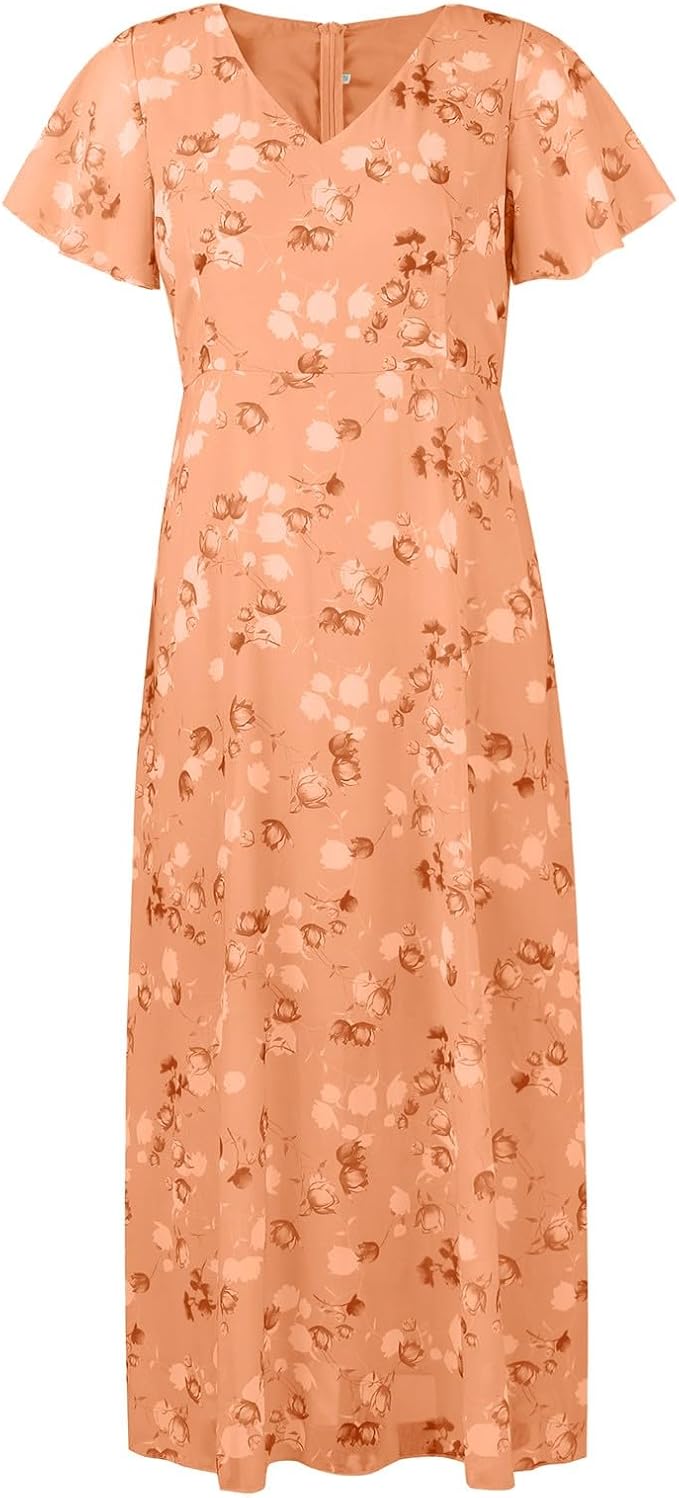 Aurelia | Women's dress with flutter sleeves