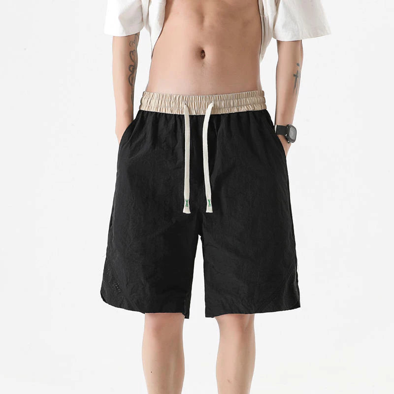 Amir | Men's black drawstring shorts