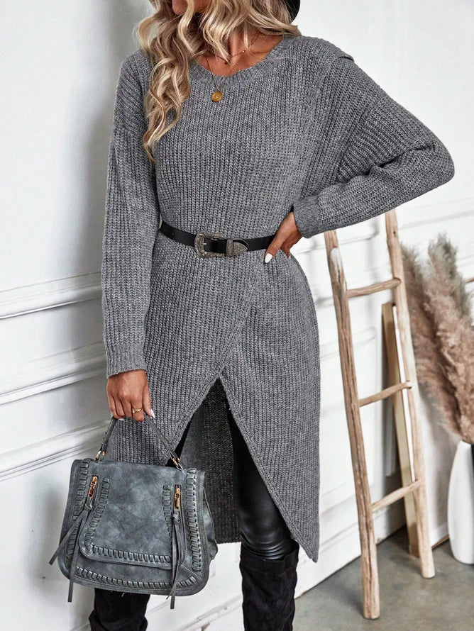 Roahn | Women’s knit sweater with solid design and relaxed fit