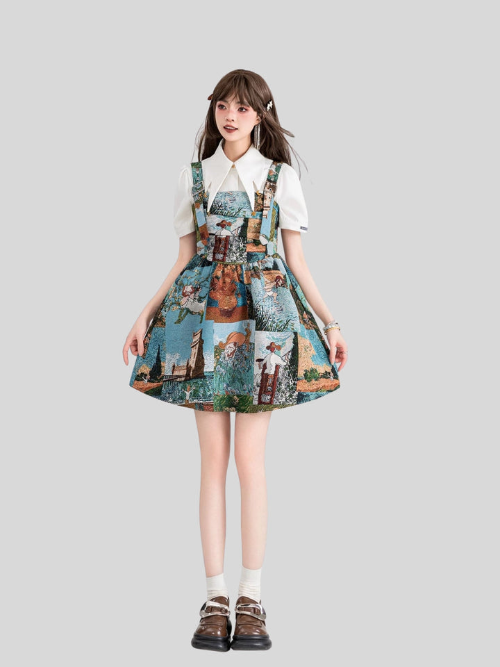 Chelsea | Women’s jacquard midi dress with A-line silhouette and floral pattern