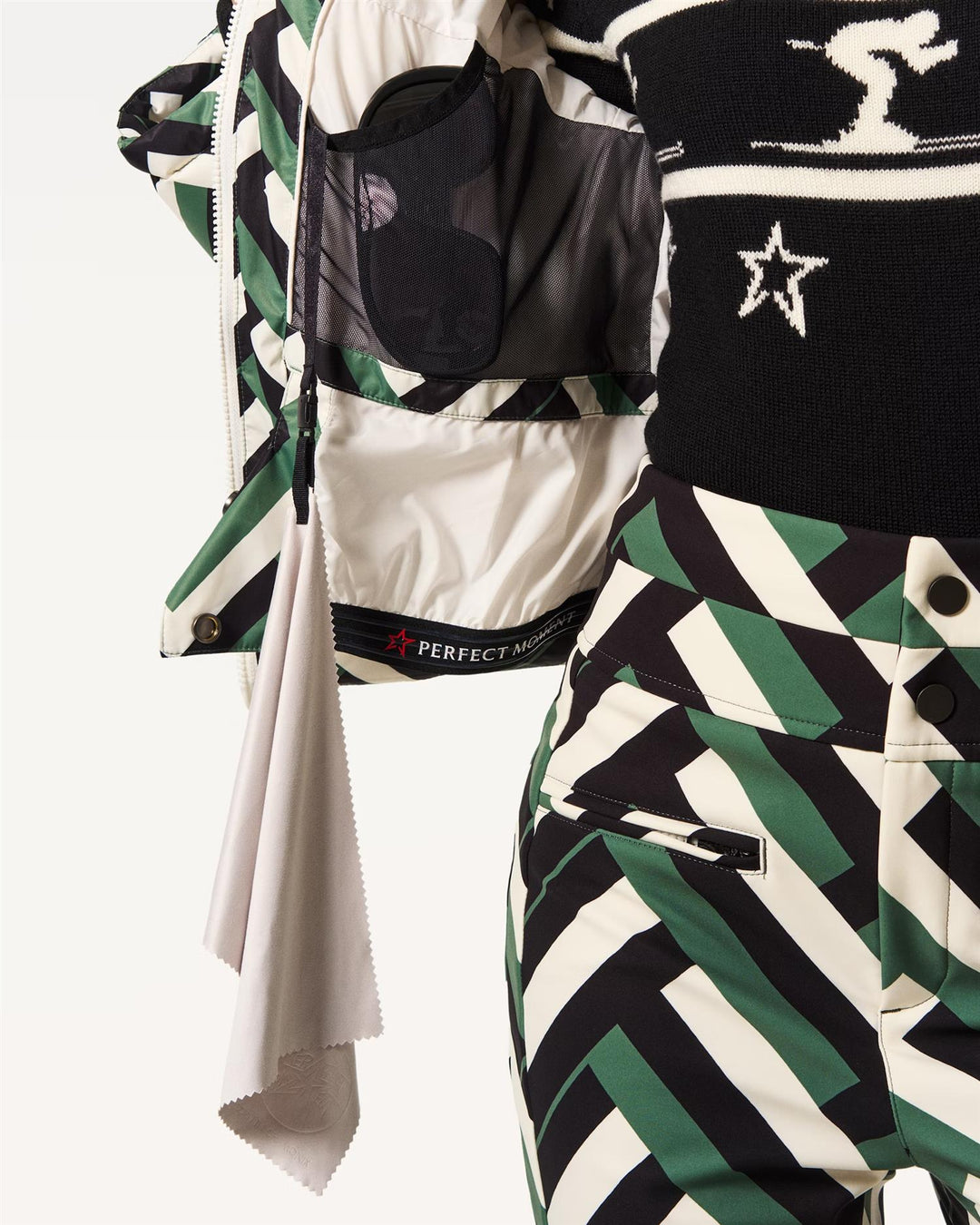 Briston | Women’s cropped ski jacket with flared shaping and hooded design