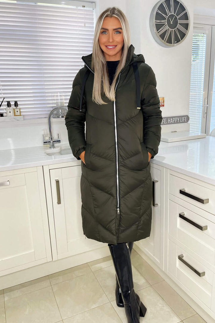 Kaiya | Women’s hooded long puffer coat