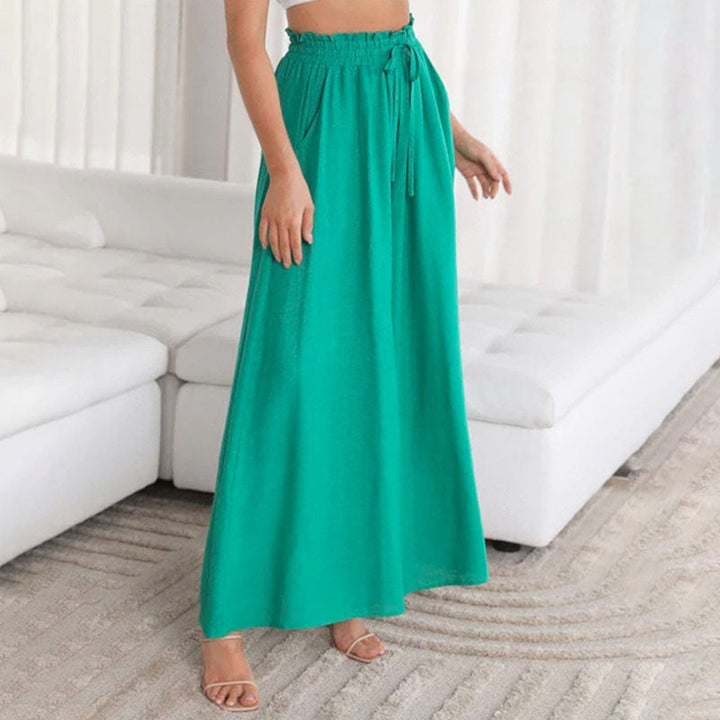 Sofia | High-waist linen wide-leg pants