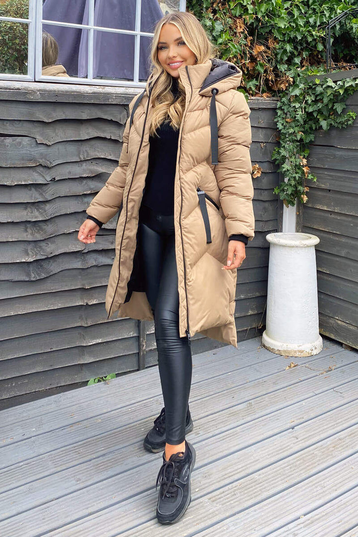 Emma | Women’s longline hooded puffer coat