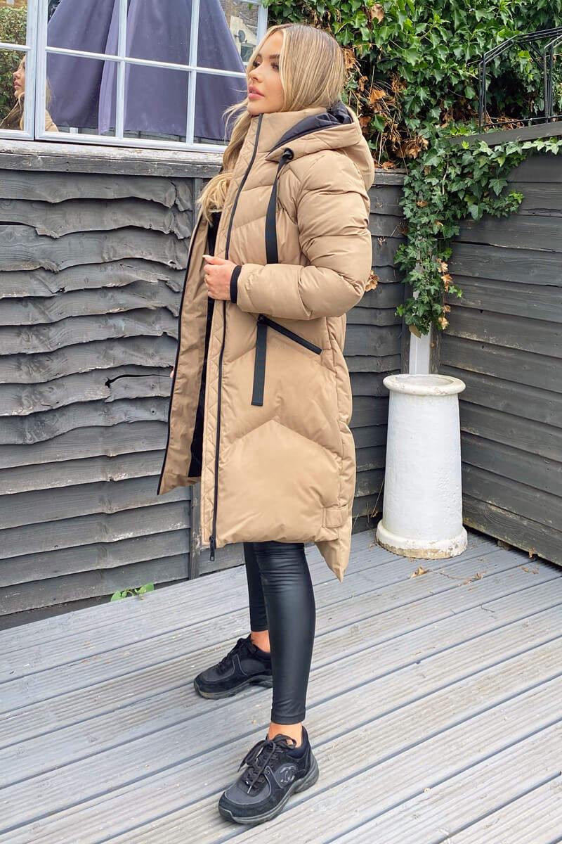 Alxiana | Women’s hooded longline puffer coat