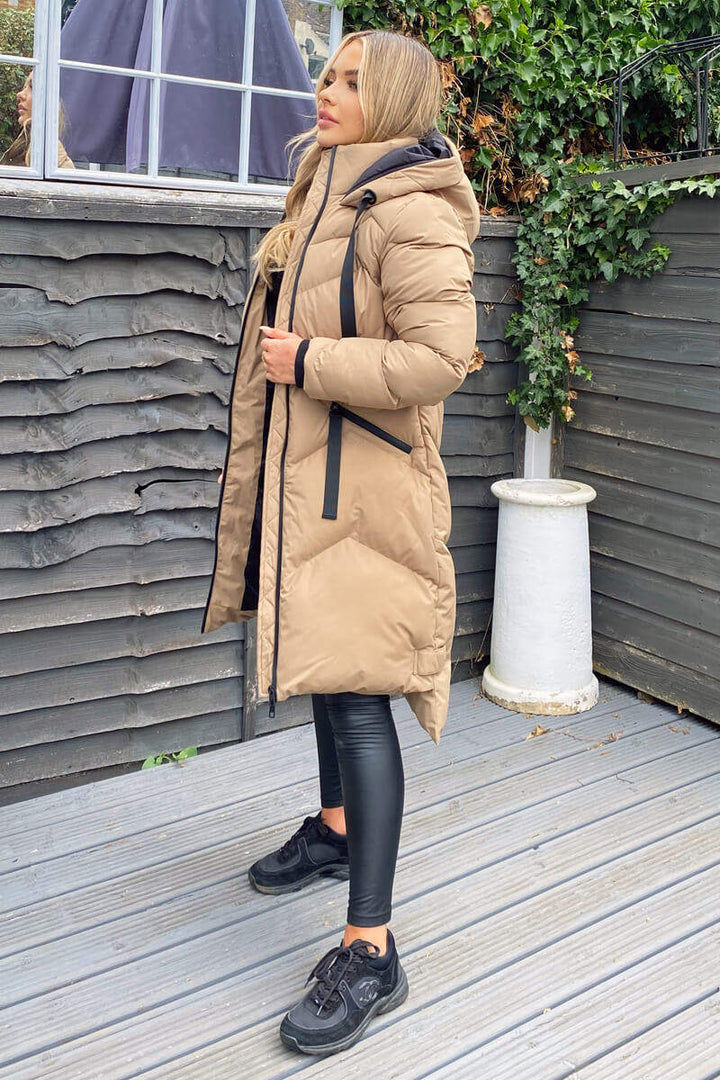 Alxiana | Women’s hooded longline puffer coat