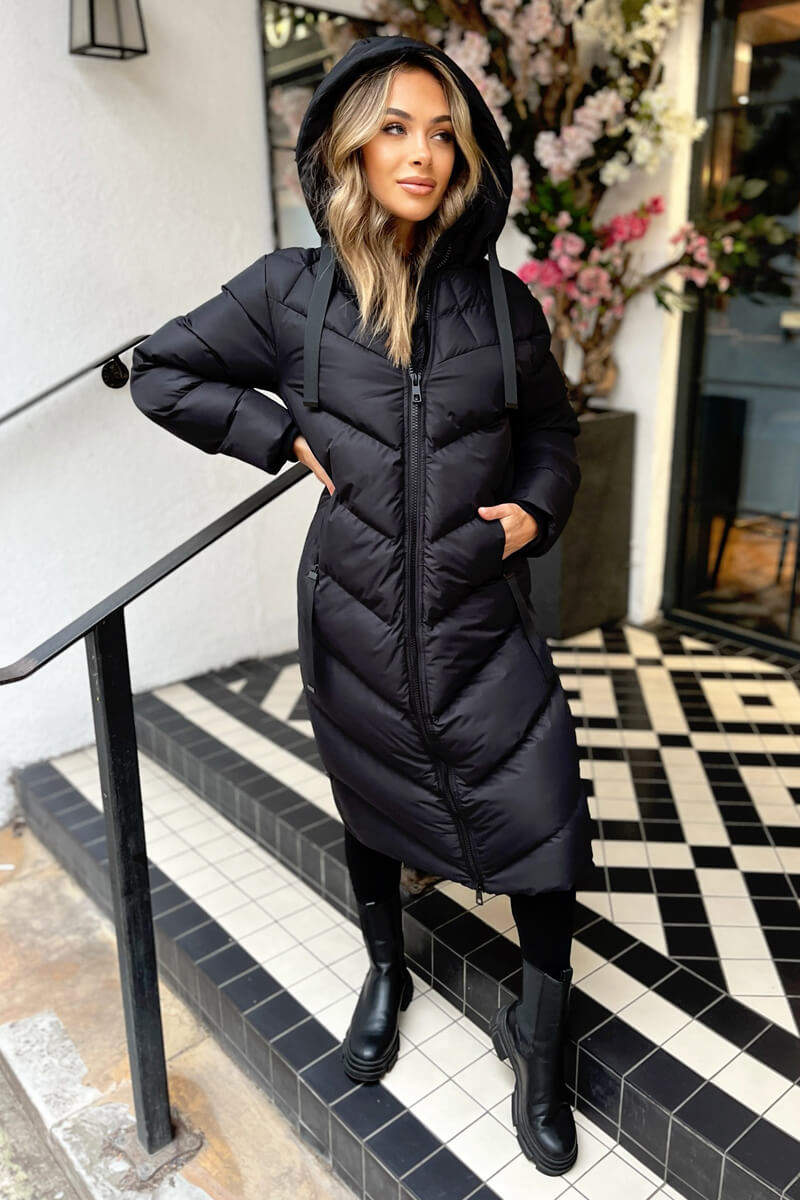 Minea | Women’s hooded long puffer coat