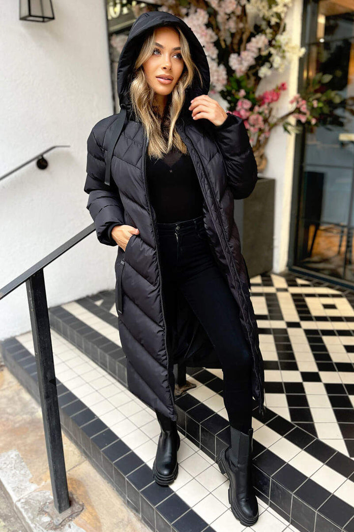 Minea | Women’s hooded long puffer coat