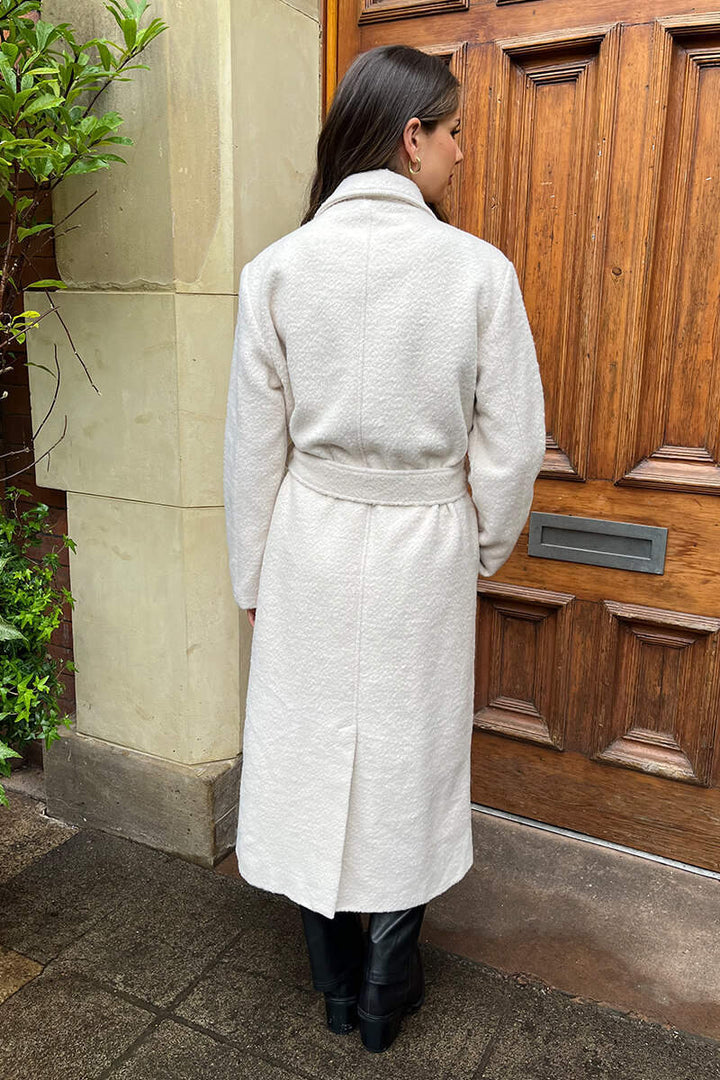 Piper | Women’s elegant long belted trench coat with wide lapel collar