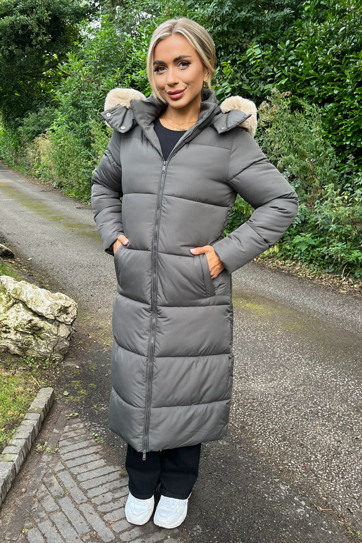 Lennox | Women’s faux fur hooded longline padded coat