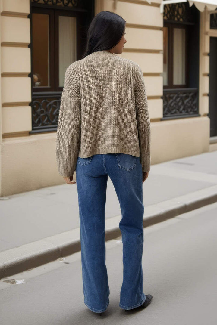 Arlyne | Women’s knitted button front cardigan with pockets