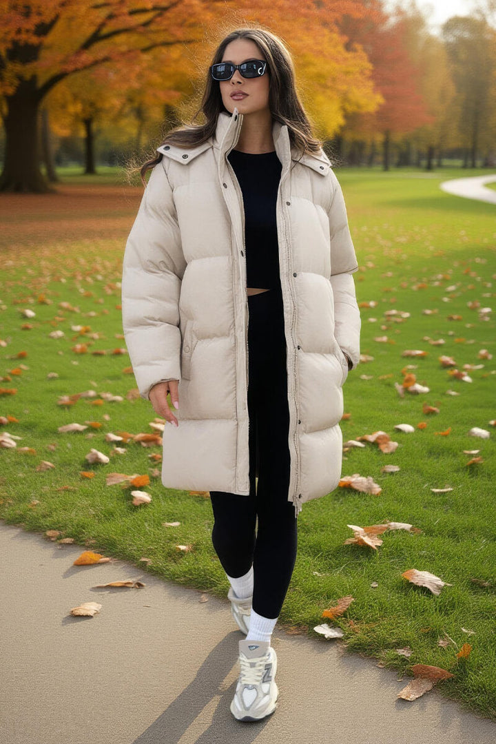 Delilah | Women’s long padded coat with high collar