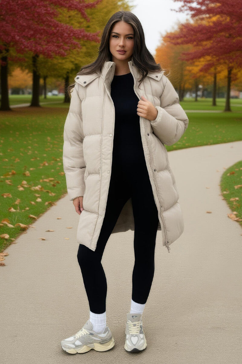 Delilah | Women’s long padded coat with high collar