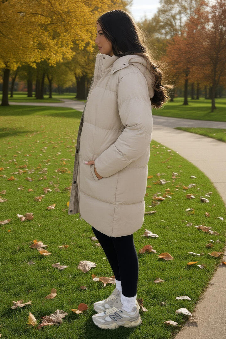 Delilah | Women’s long padded coat with high collar