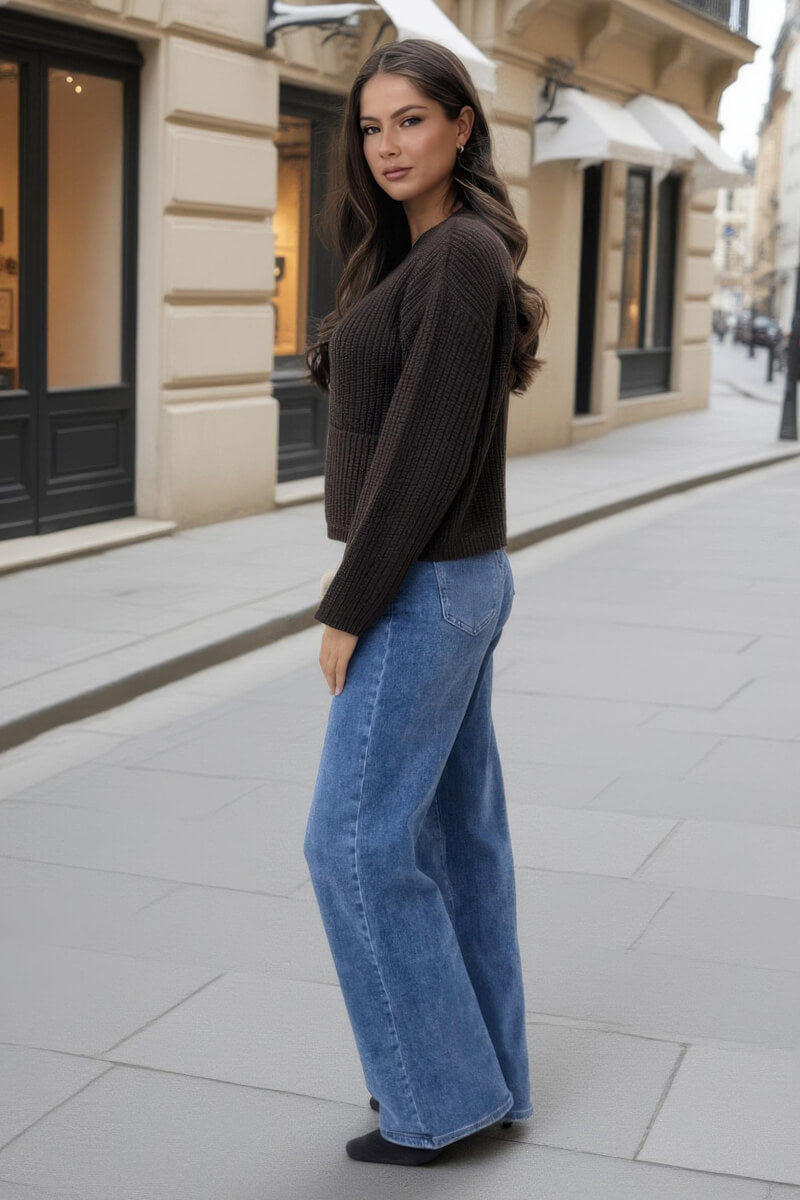 Lyane | Women’s knitted button front cardigan with statement details