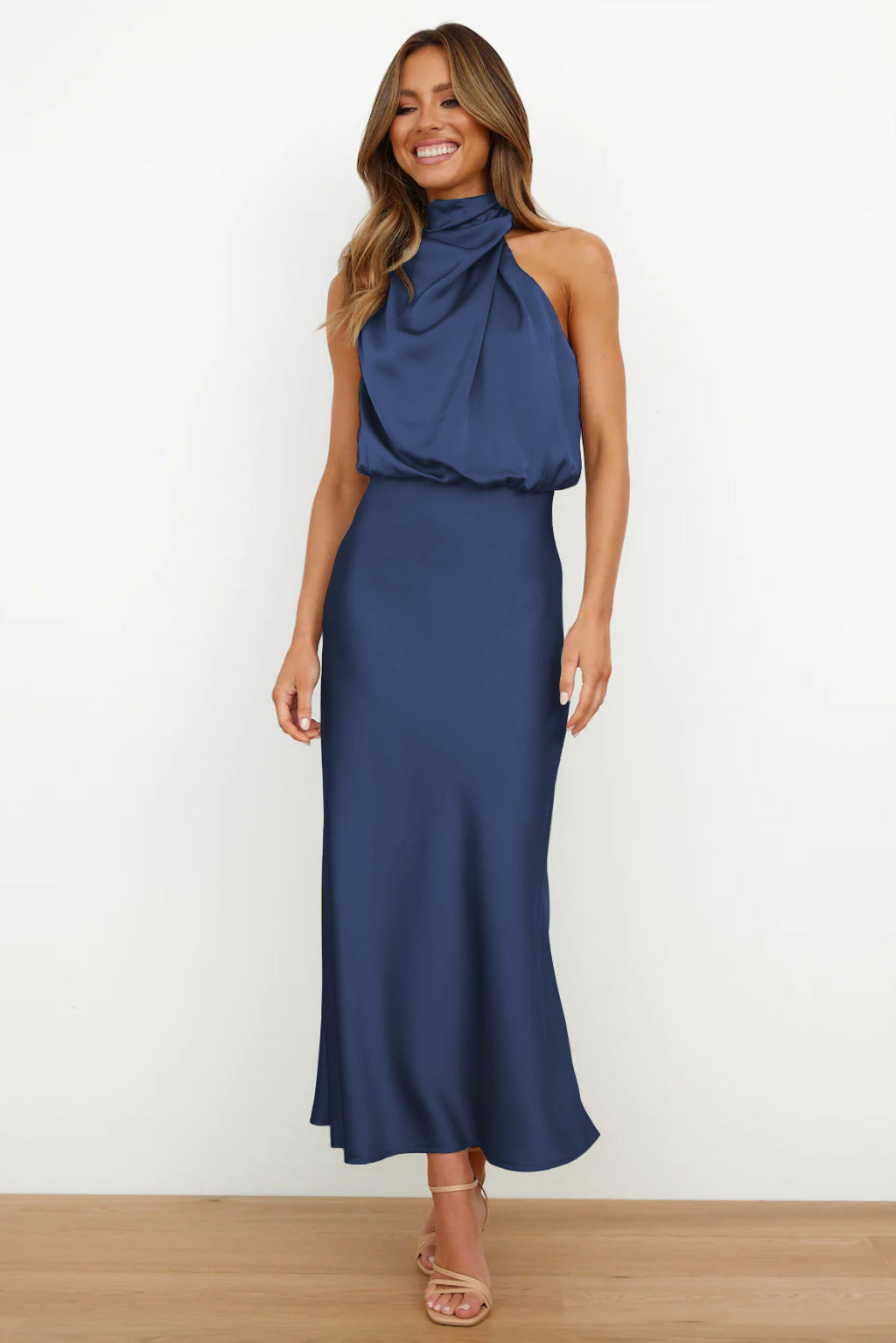 Quentin | Women's neck drape dress