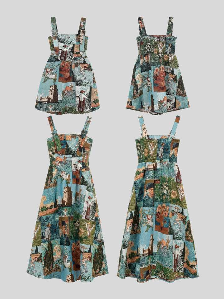 Chelsea | Women’s jacquard midi dress with A-line silhouette and floral pattern