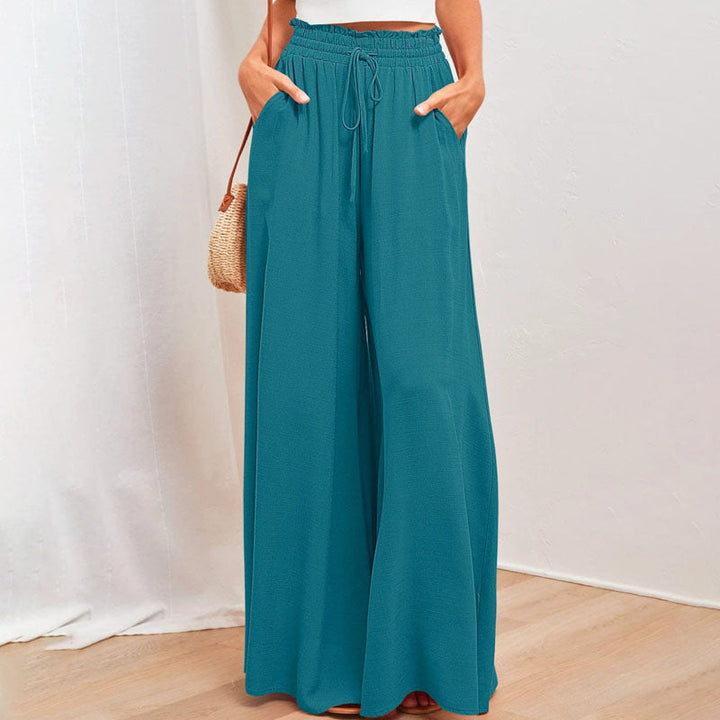 Sofia | High-waist linen wide-leg pants