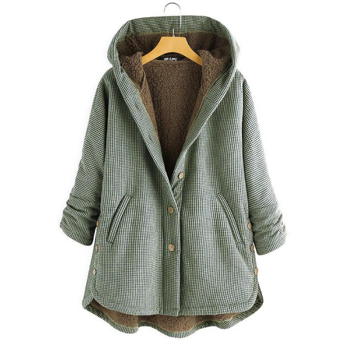 Zoe | Women’s plaid hooded sherpa lined jacket