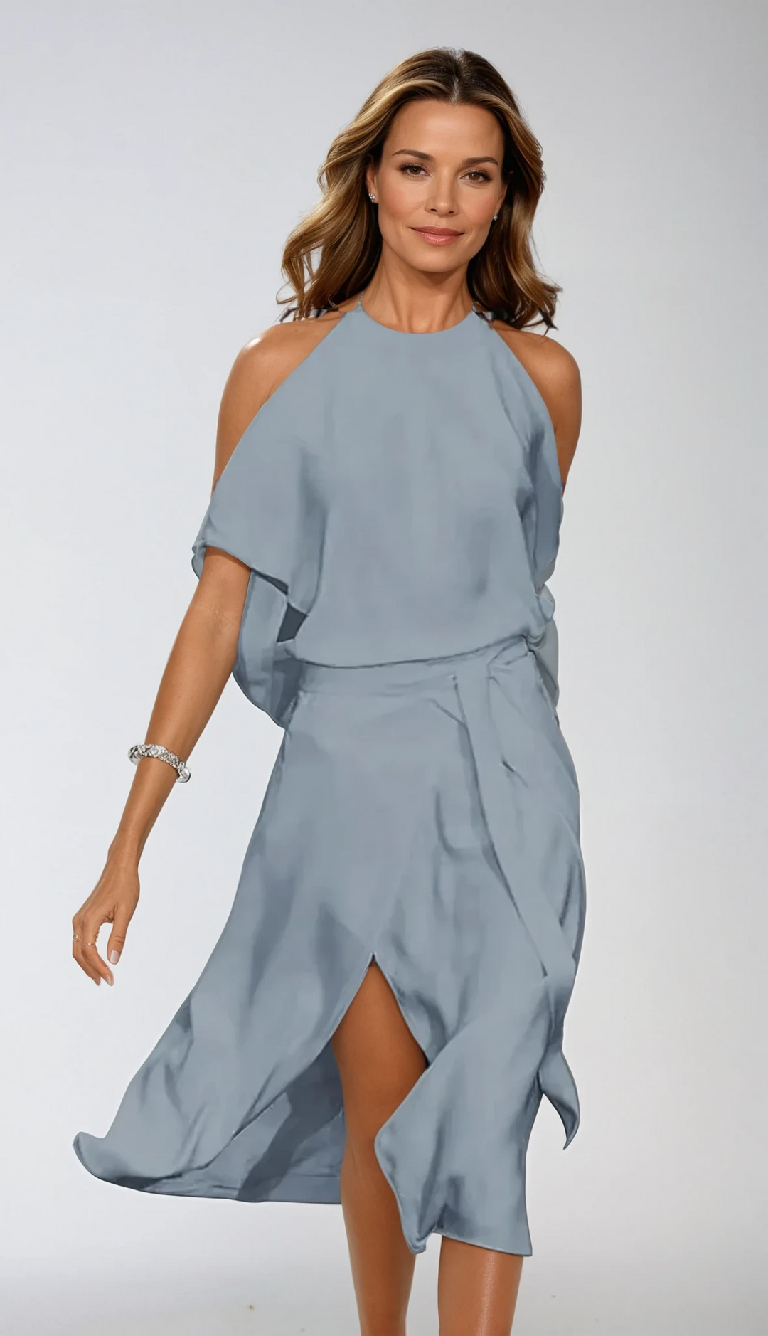 Angelica | Women's elegant dress with shoulder cut-outs