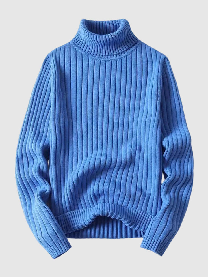 Elvin | Men’s high-neck cotton knit sweater with a clean seasonal silhouette