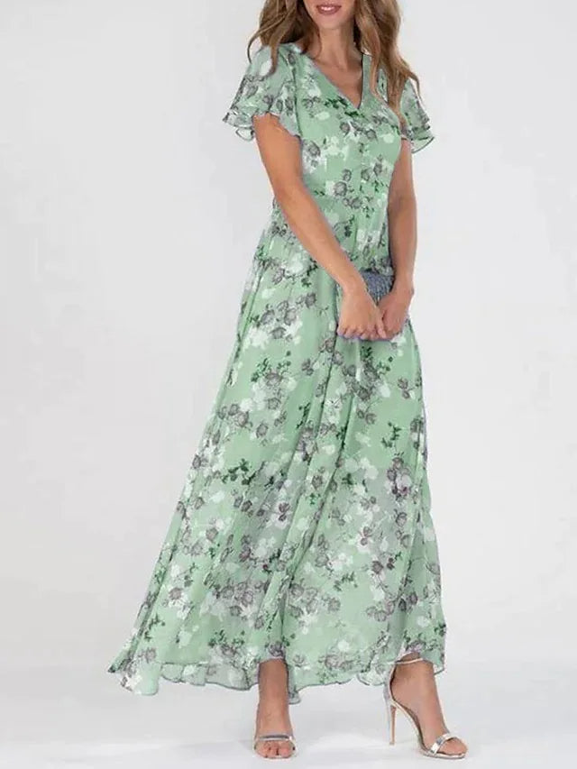Aurelia | Women's dress with flutter sleeves