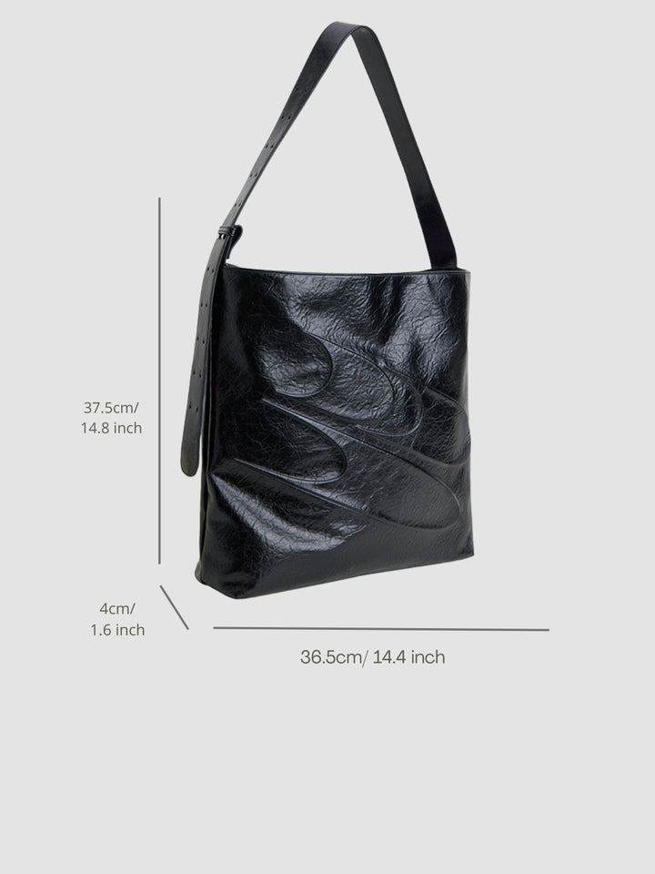 Ainsley | Women’s large shoulder bag with zipper closure and canvas texture