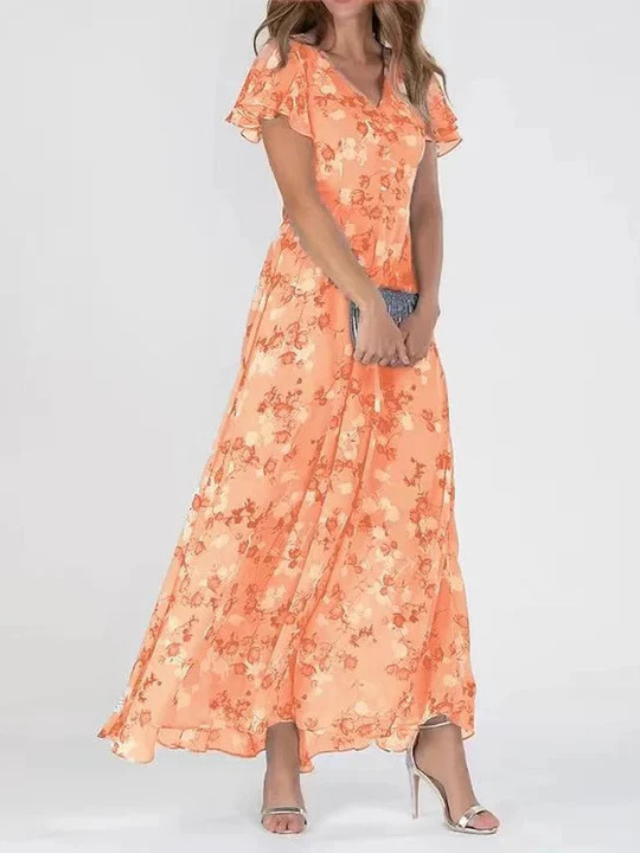 Bijou | Women’s elegant draped midi dress with flattering silhouette