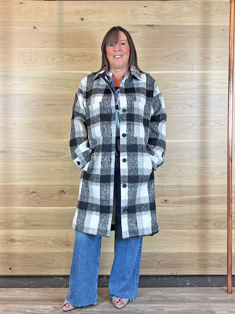 Rachel | Women’s long checked coat