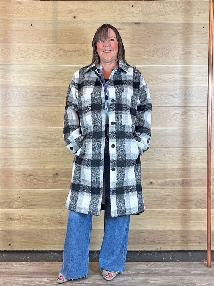 Rachel | Women’s long checked coat