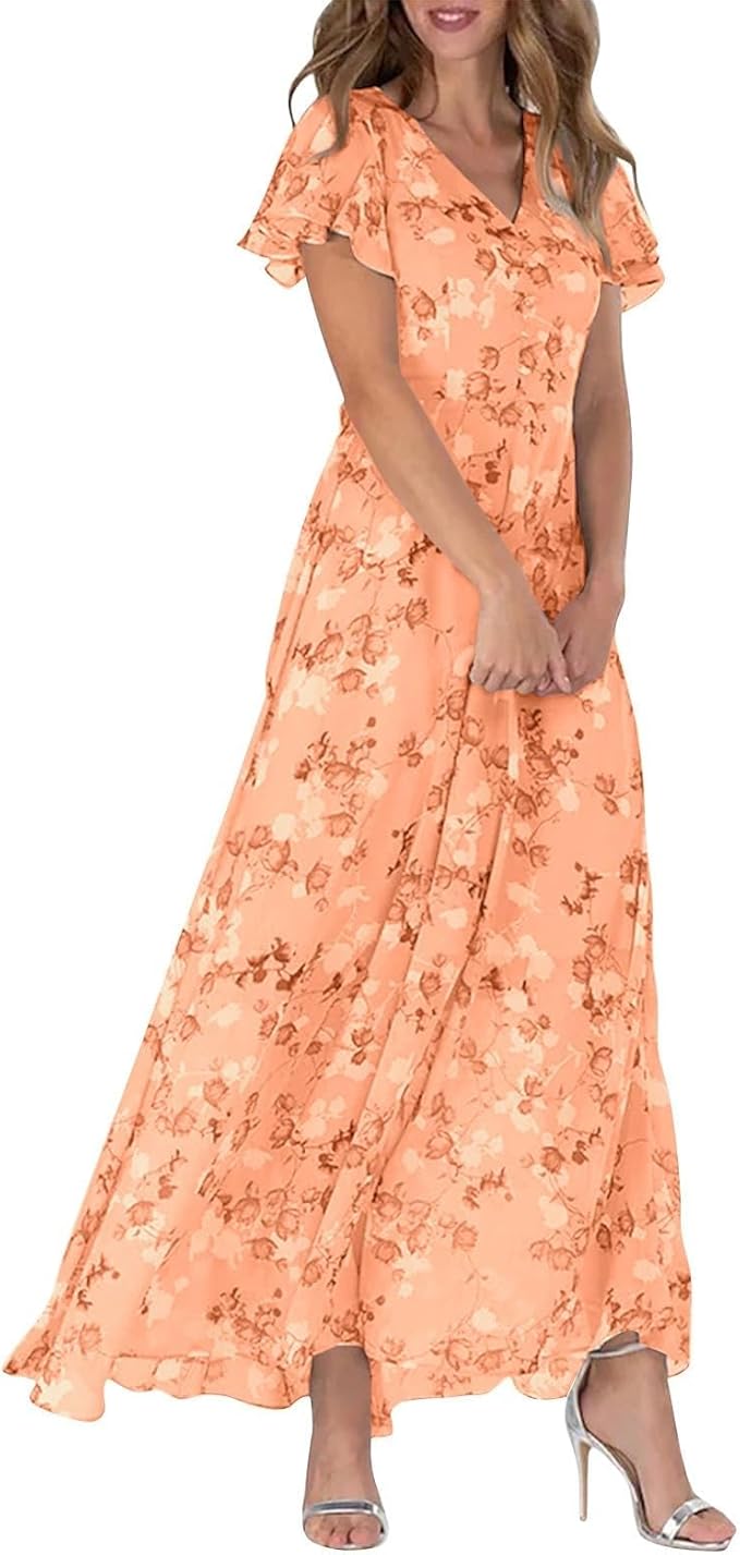 Aurelia | Women's dress with flutter sleeves