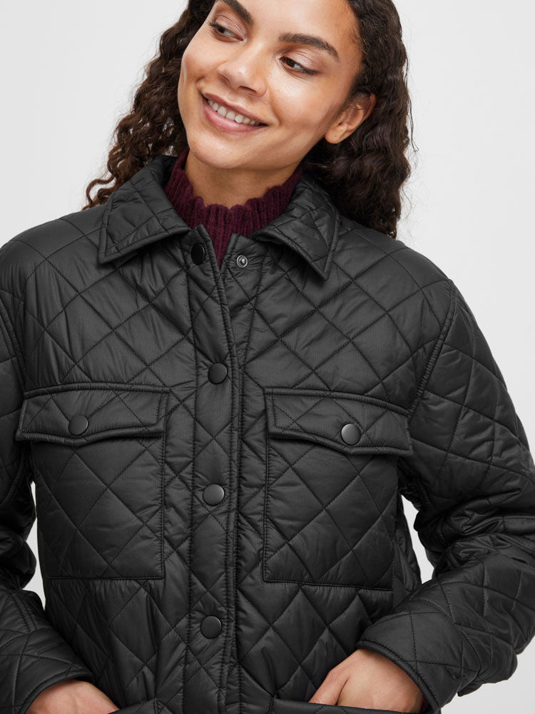 Zhuri | Women’s diamond quilted jacket with multiple front pockets
