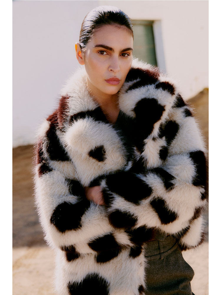 Jeaneth | Women’s patterned faux-fur jacket