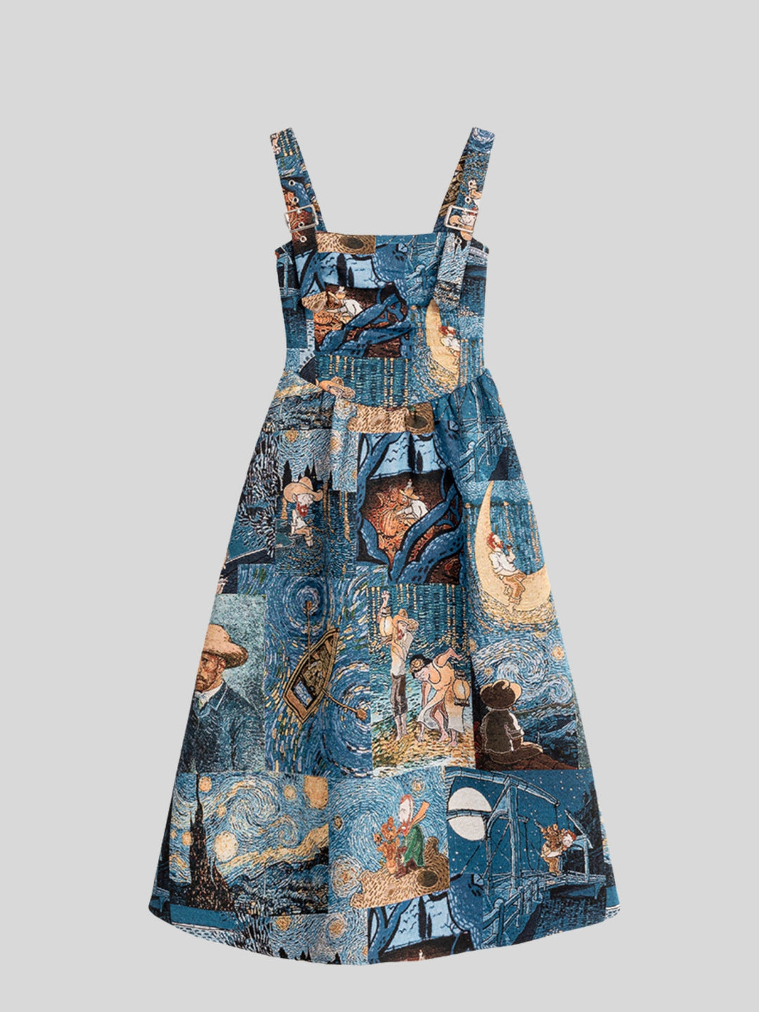 Chelsea | Women’s jacquard midi dress with A-line silhouette and floral pattern