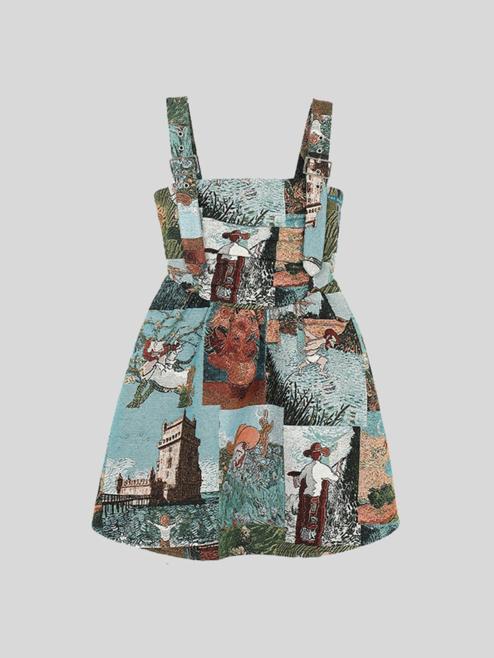 Chelsea | Women’s jacquard midi dress with A-line silhouette and floral pattern