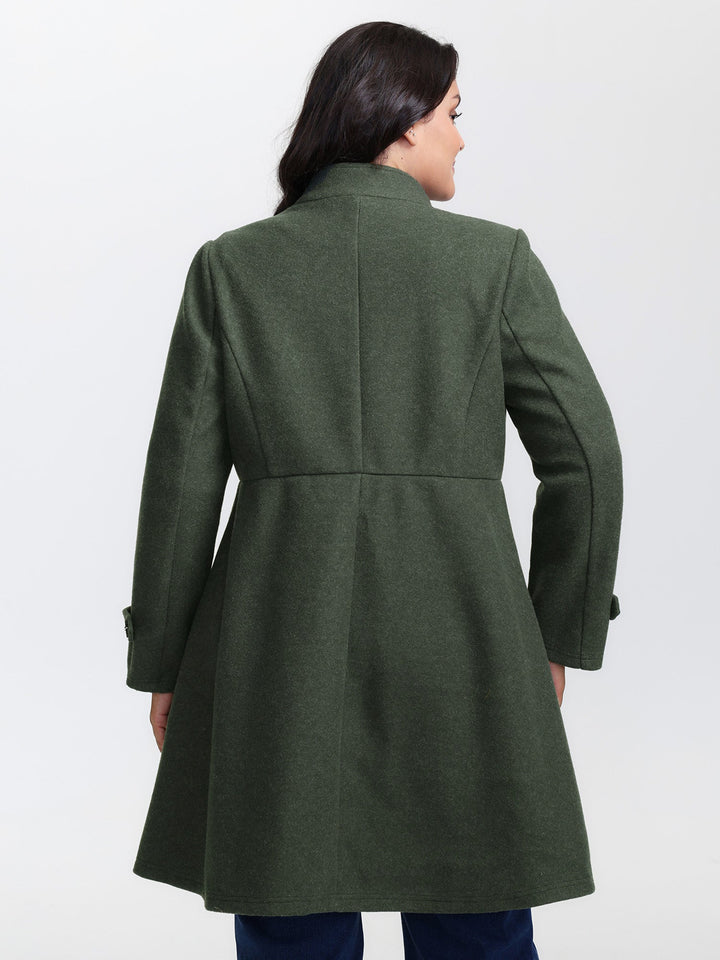 Tiffany | Women’s double button pocket solid coat