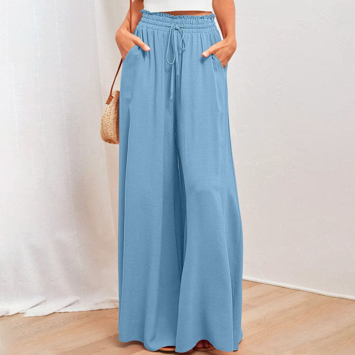 Sofia | High-waist linen wide-leg pants