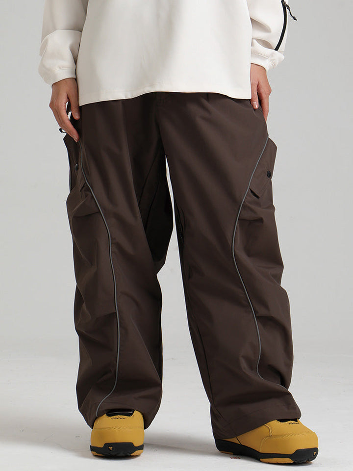 Cassidy | Women’s waterproof snow pants with contrast piping and cargo detailing