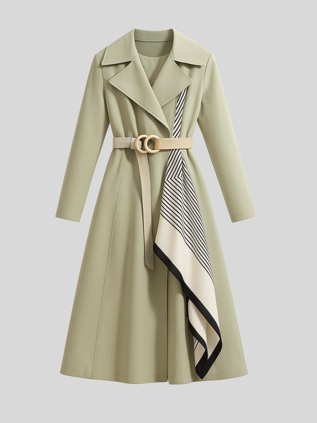 Roslyn | Women’s mid-length trench coat dress with button closure and regular fit
