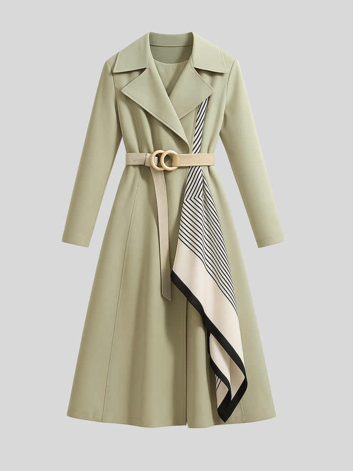 Roslyn | Women’s mid-length trench coat dress with button closure and regular fit