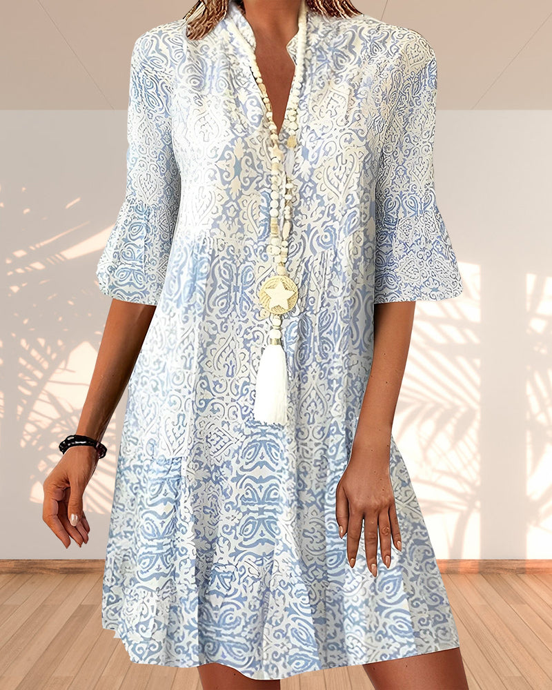 Adele | Women's elegant printed dress