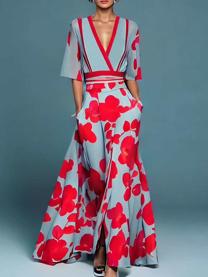 Briony | Women’s sleeved long floral dress